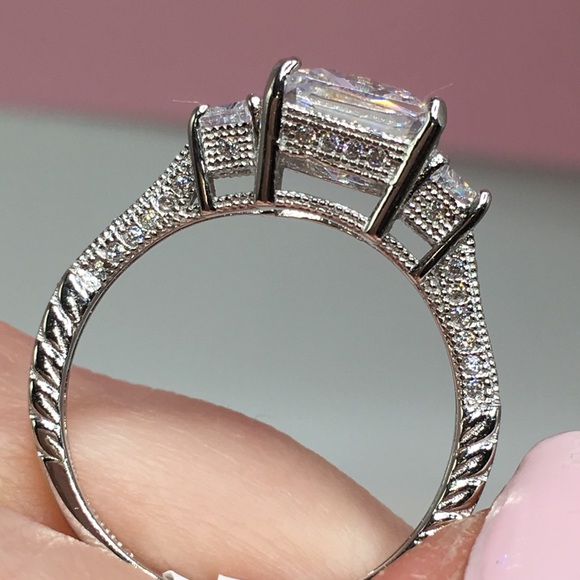 ❌ SOLD❌ 18k white gold engagement antique ring - Picture 7 of 8